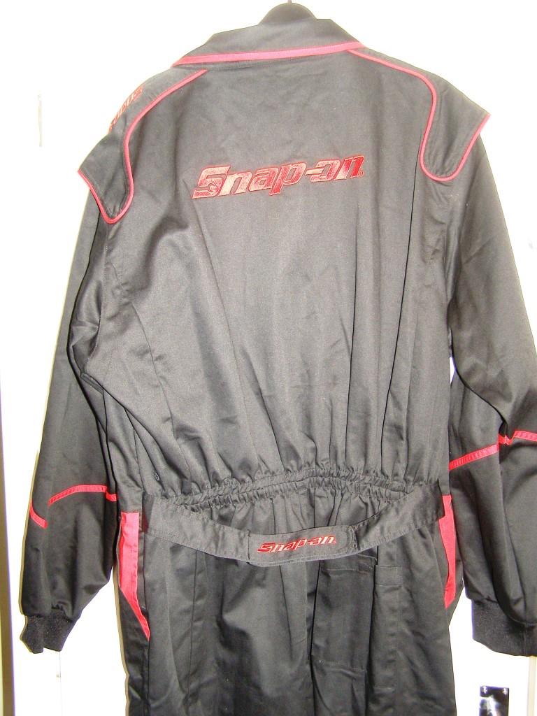 Snap on overall xxl new with tags racing style black/red